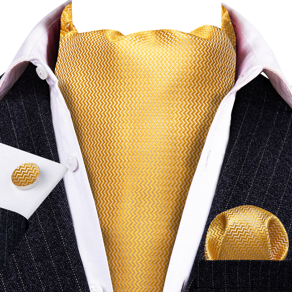 Yellow Solid Ascot Set - GentCrest - View 2