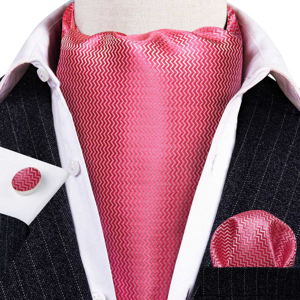 Pink Solid Ascot Set - GentCrest