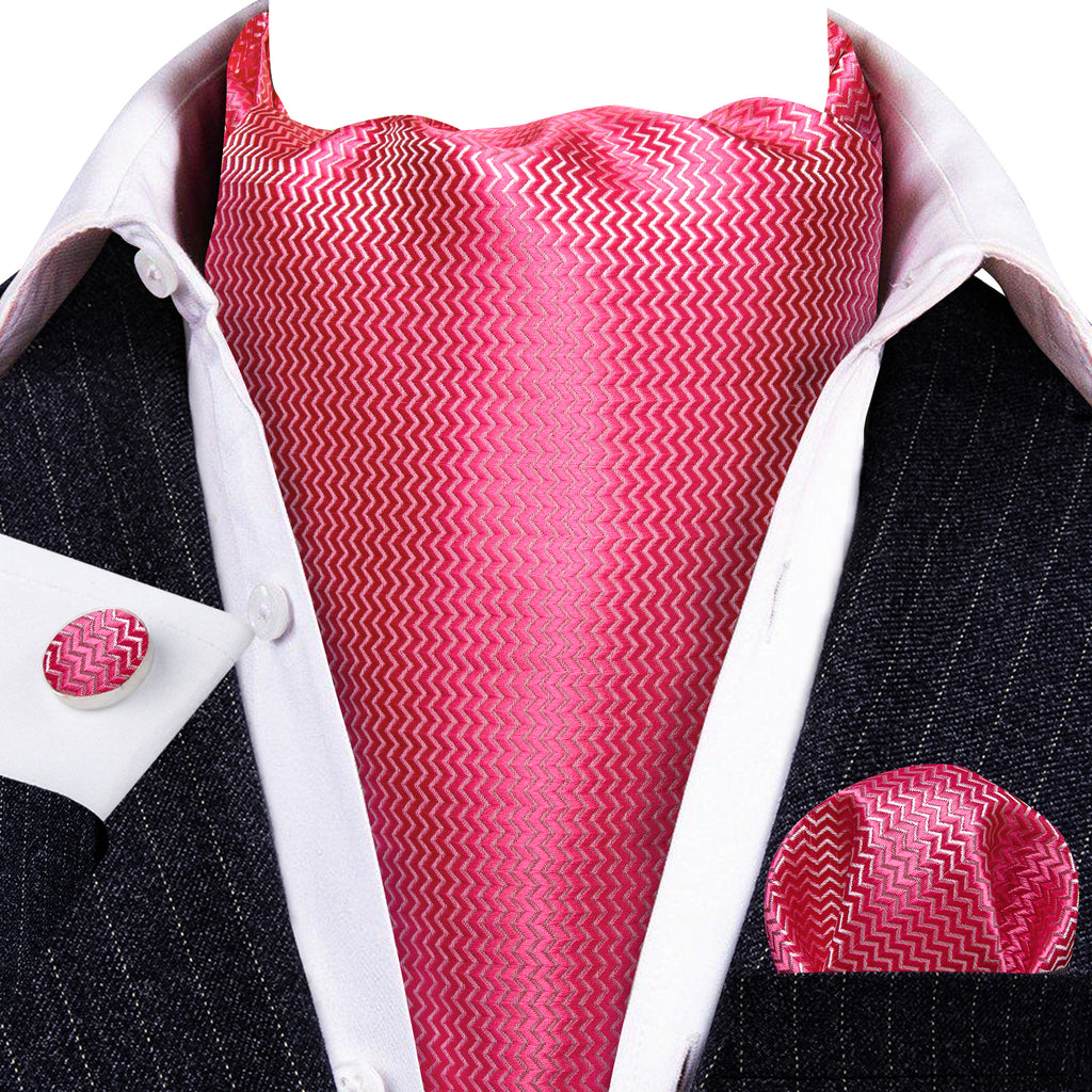 Pink Solid Ascot Set - GentCrest - View 2