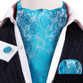 Pale Blue Solid Ascot Set - GentCrest