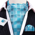 Blue Plaid Ascot Set - GentCrest