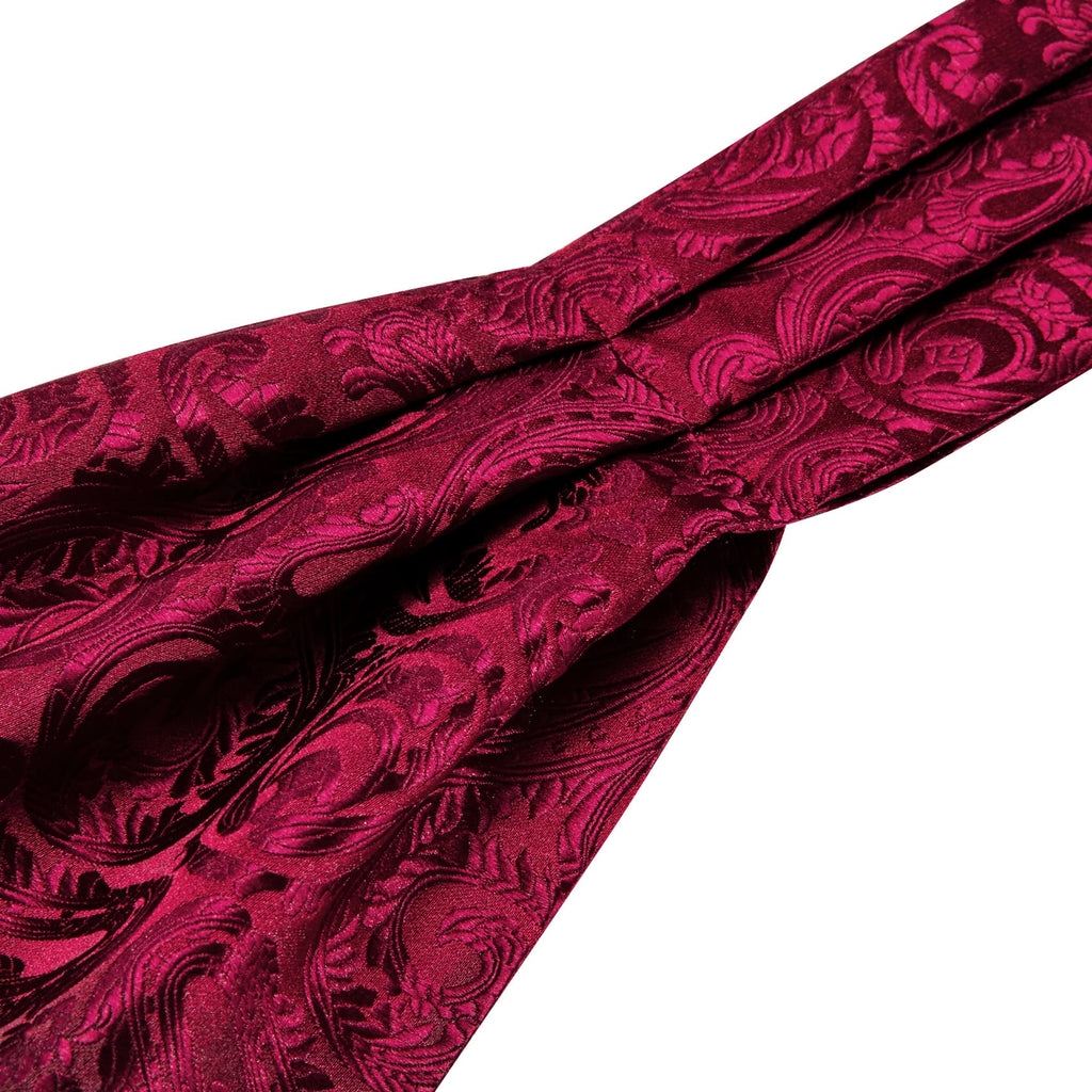 Red Paisley Ascot Set - GentCrest - View 5