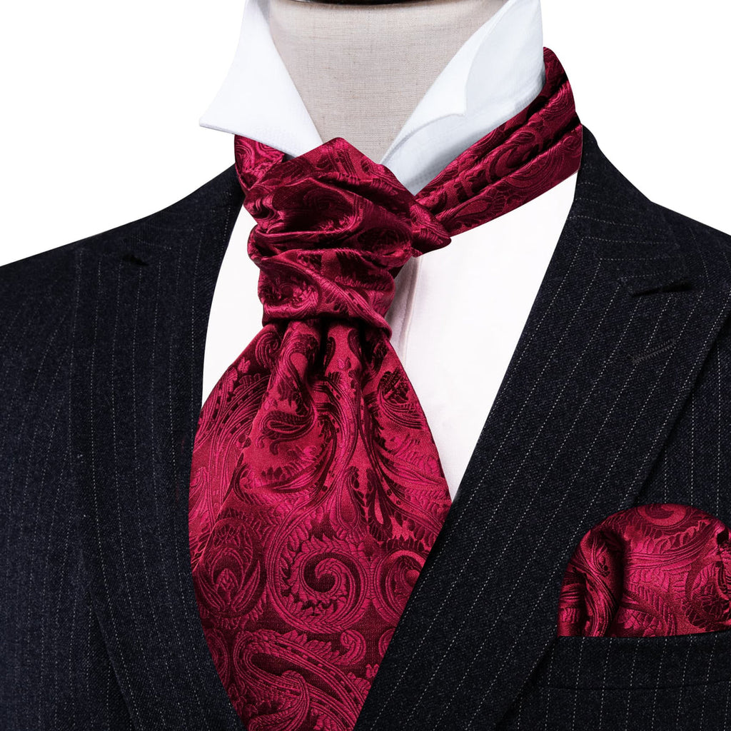 Red Paisley Ascot Set - GentCrest