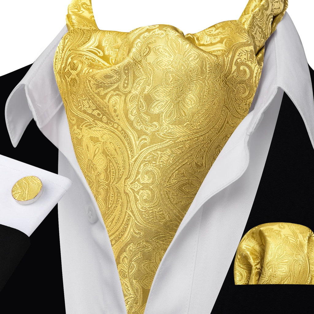 Yellow Paisley Ascot Set - GentCrest - View 2