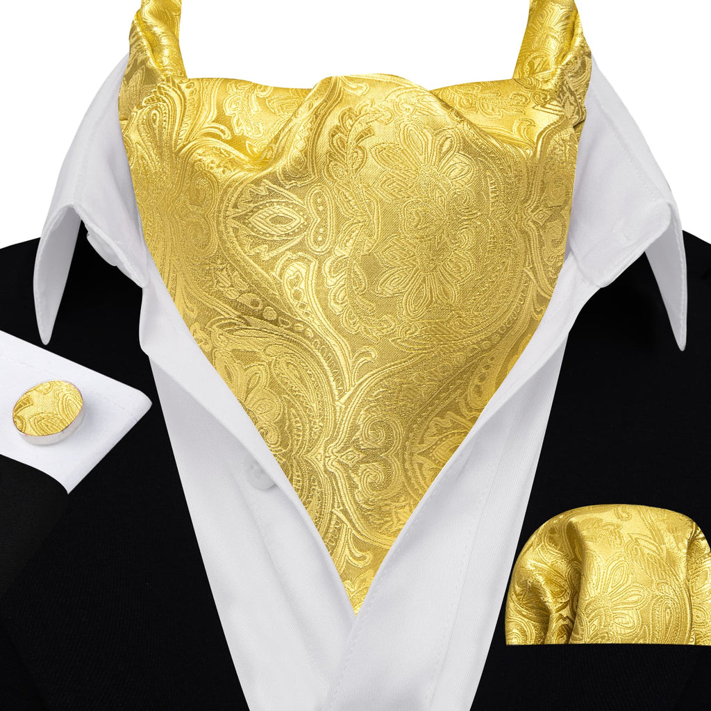 Yellow Paisley Ascot Set - GentCrest - View 3