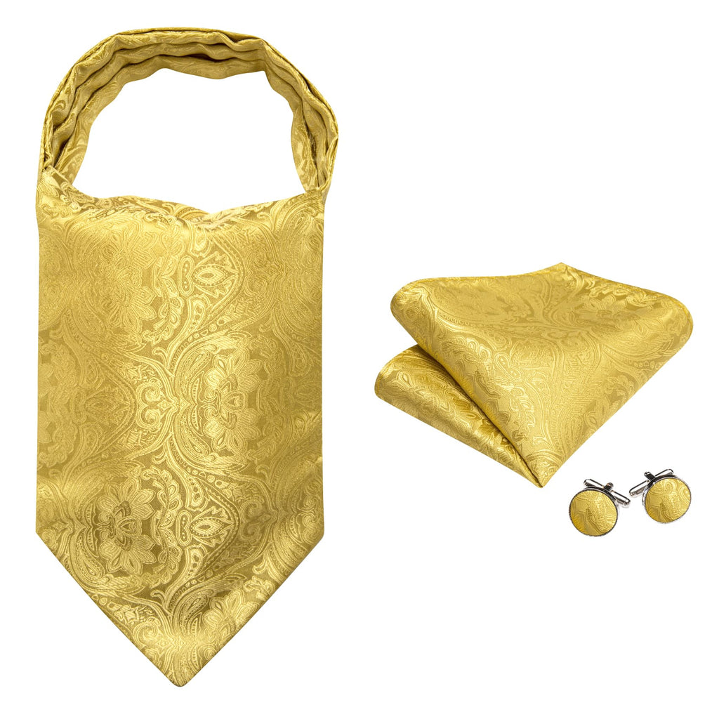 Yellow Paisley Ascot Set - GentCrest - View 4