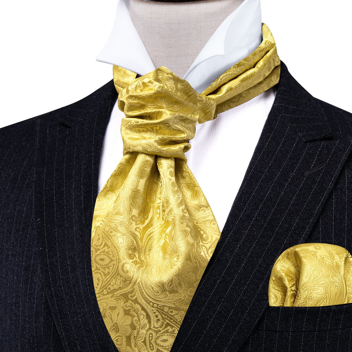 Yellow Paisley Ascot Set - GentCrest