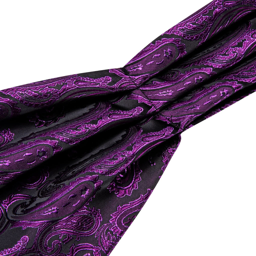 Purple Paisley Ascot Set - GentCrest - View 5
