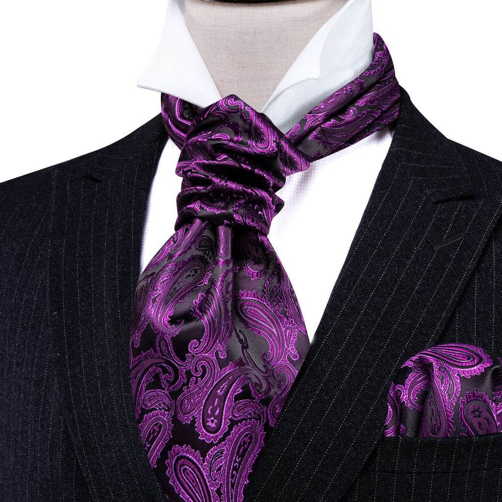 Purple Paisley Ascot Set - GentCrest