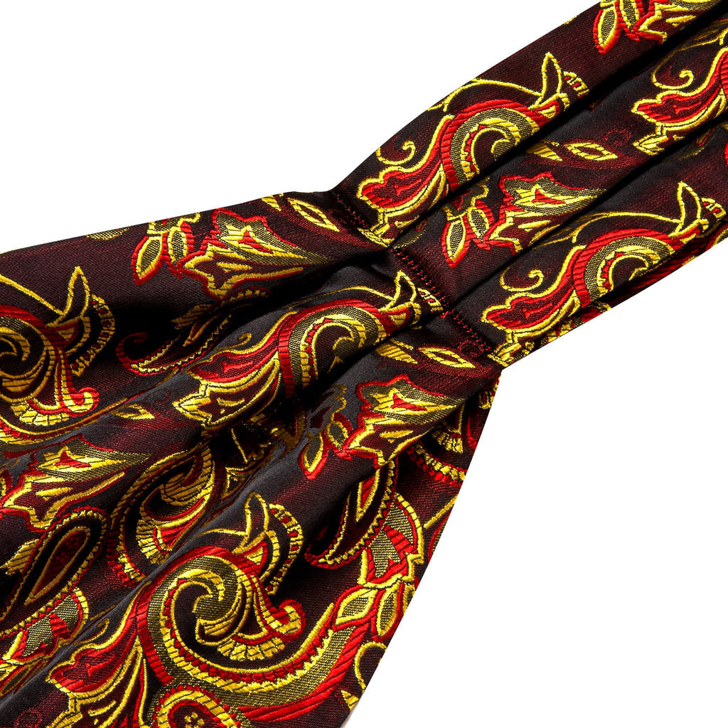 Red and Yellow Jacquard Ascot Set - GentCrest - View 2
