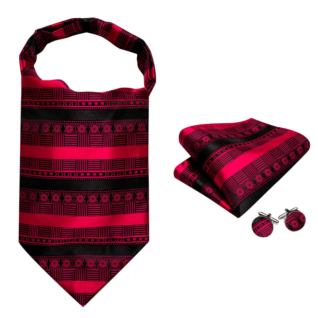 Black and Red Ascot Set - GentCrest - View 5