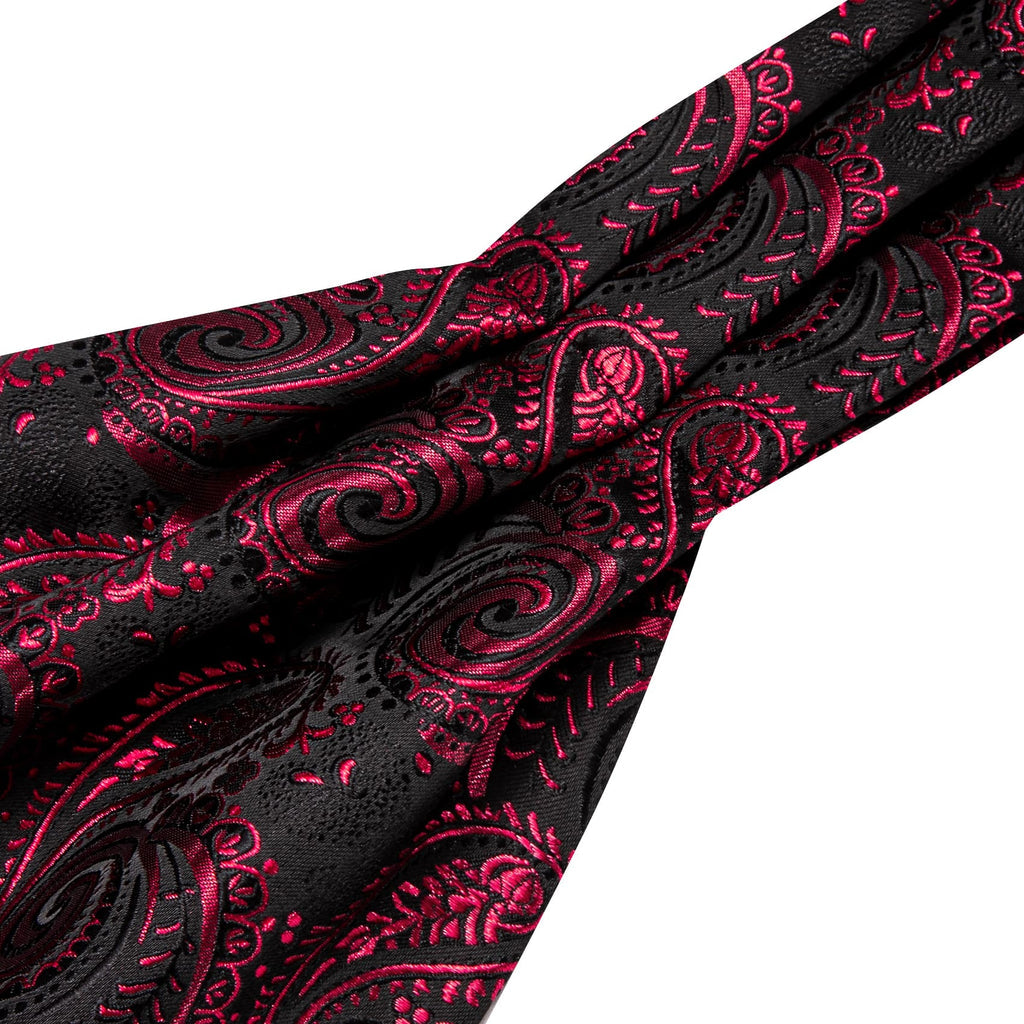 Red Black Blush Ascot Set - GentCrest - View 5