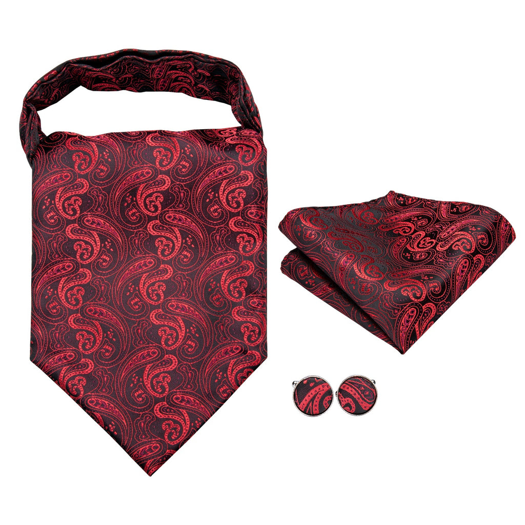 GentCrest Red Paisley Ascot - Image 2