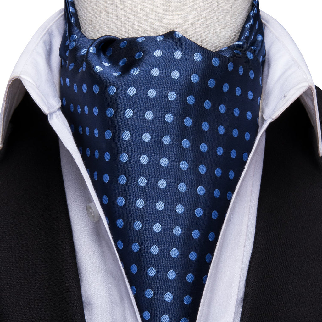GentCrest Blue Polka Dot Ascot - Image 3
