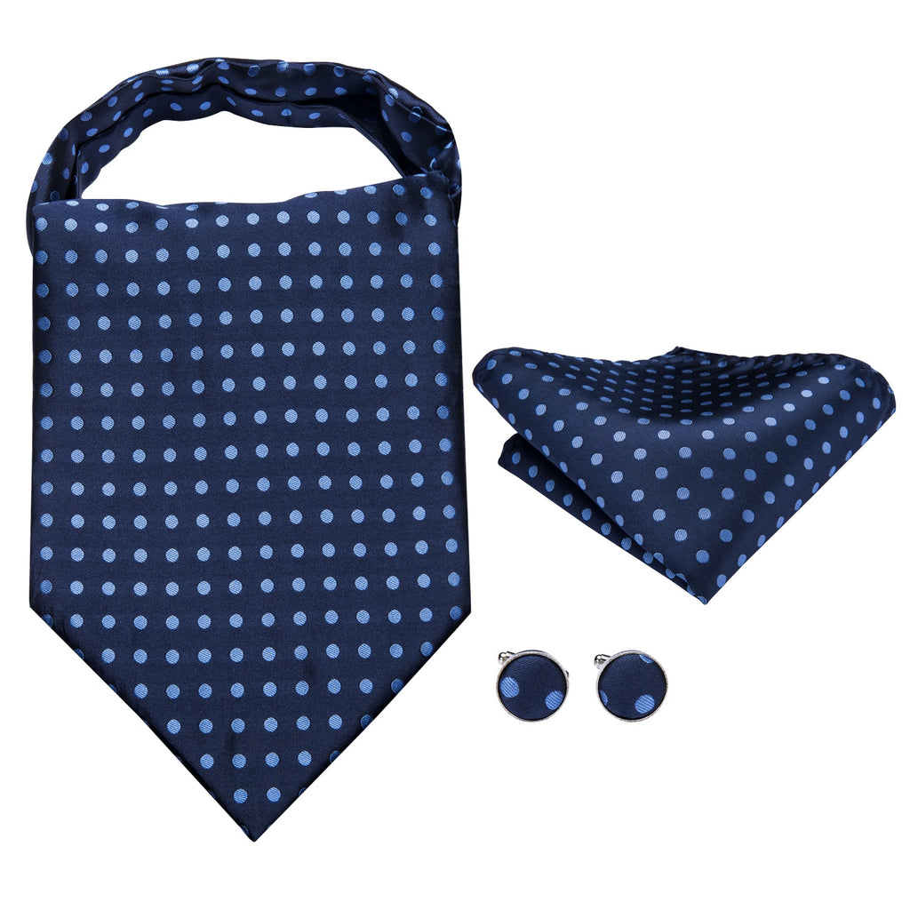 GentCrest Blue Polka Dot Ascot - Image 2