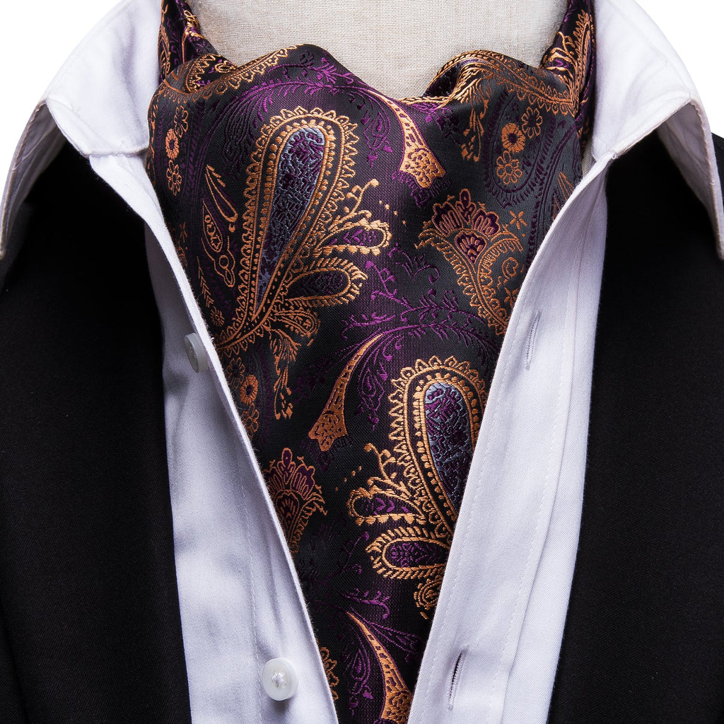 GentCrest Purple Paisley Ascot - Image 3