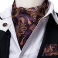 GentCrest Purple Paisley Ascot - Image 1