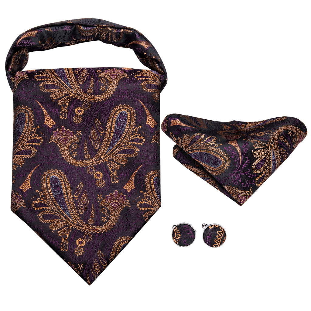 GentCrest Purple Paisley Ascot - Image 2