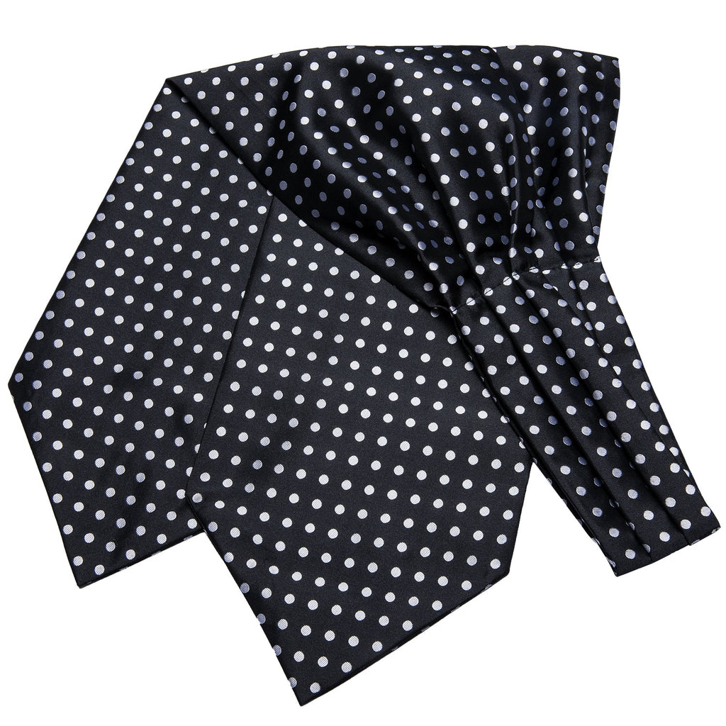 GentCrest Black Polka Dot Ascot - Image 4