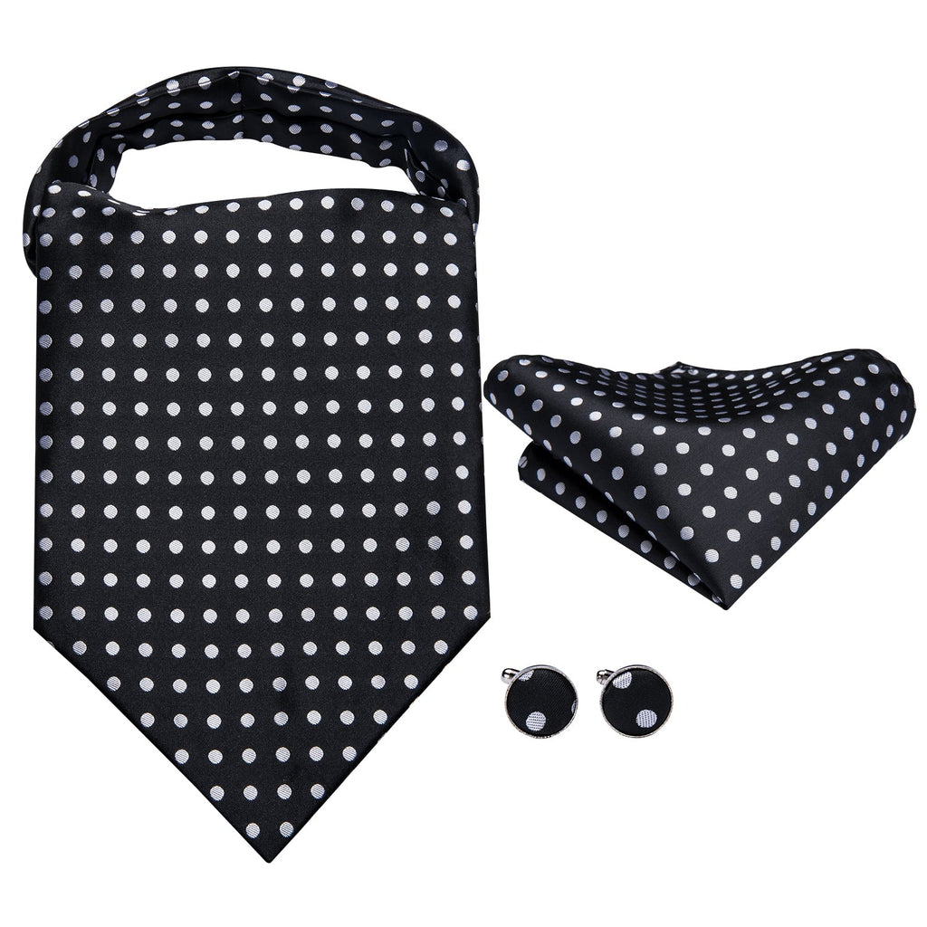 GentCrest Black Polka Dot Ascot - Image 3