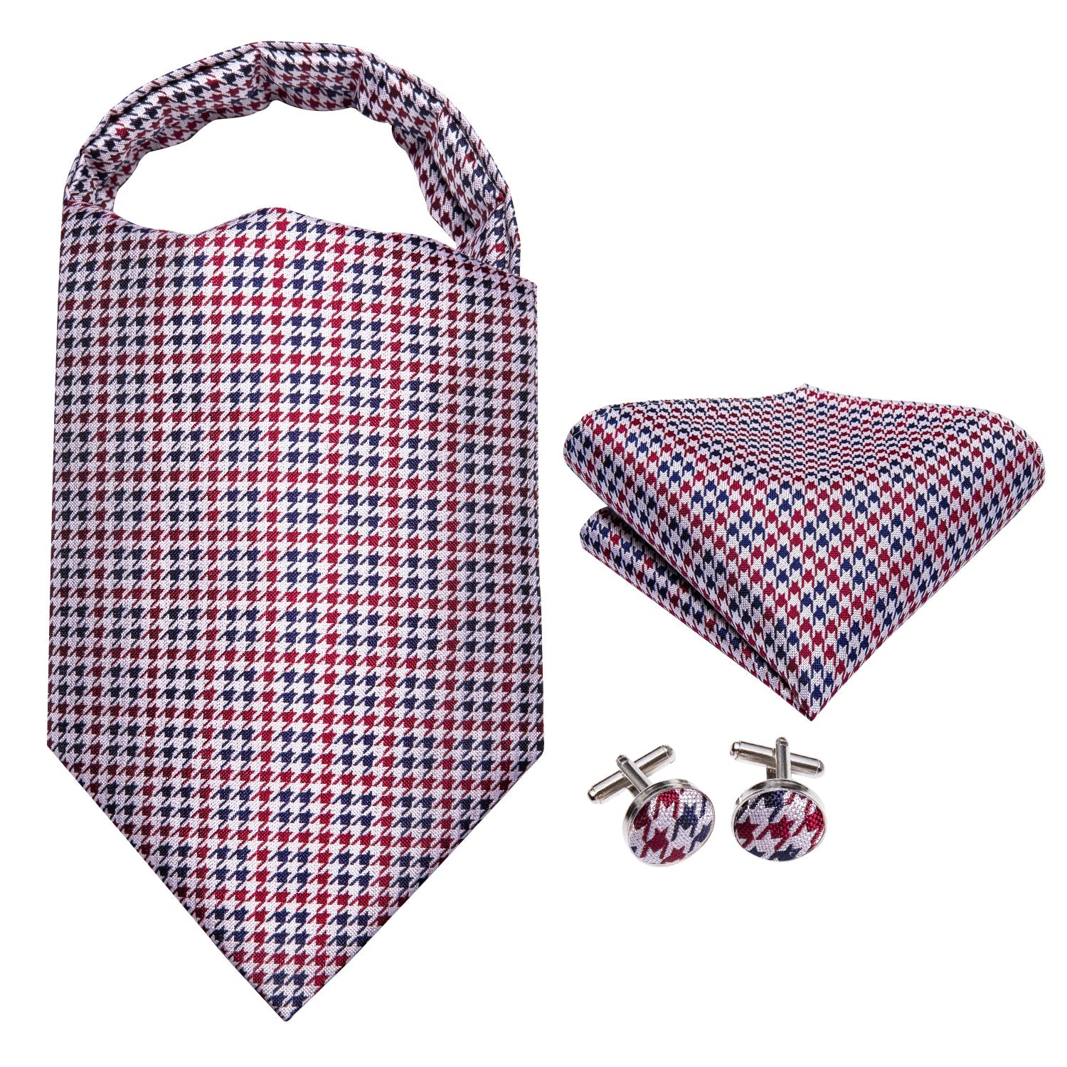 GentCrest Blue Plaid Ascot - Image 3