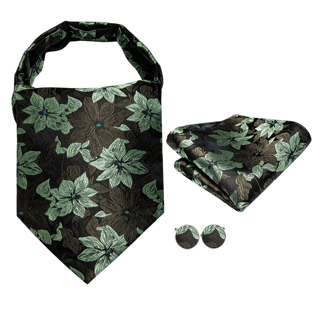 GentCrest Black Floral Ascot - Image 2