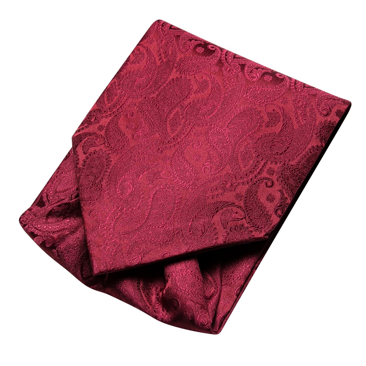 Fire Red Paisley 3-Piece Ascot Set - GentCrest - View 6