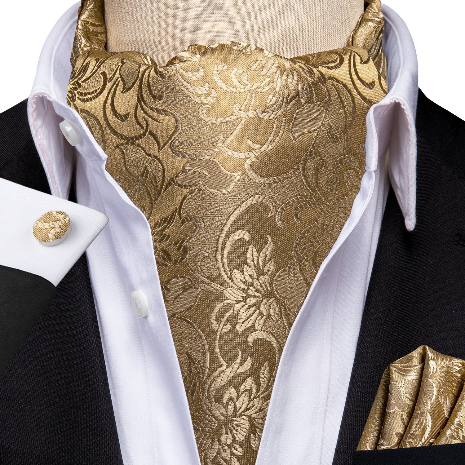GentCrest Gold Paisley Ascot - Image 1