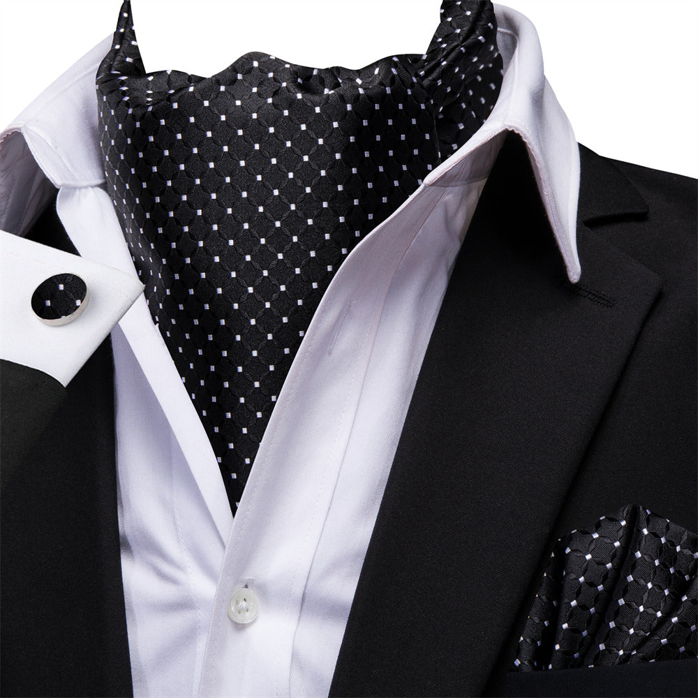 GentCrest Black Plaid Ascot - Image 2