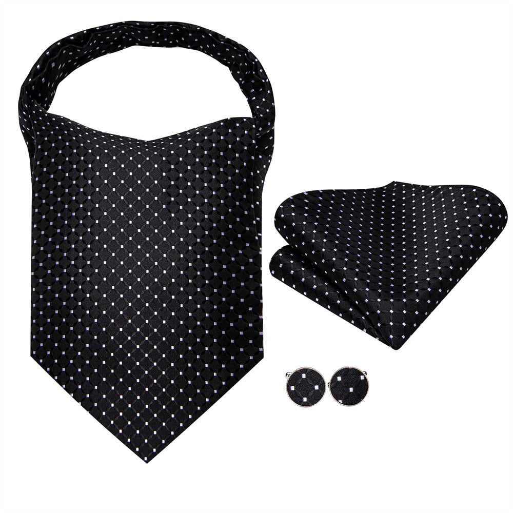 GentCrest Black Plaid Ascot - Image 5