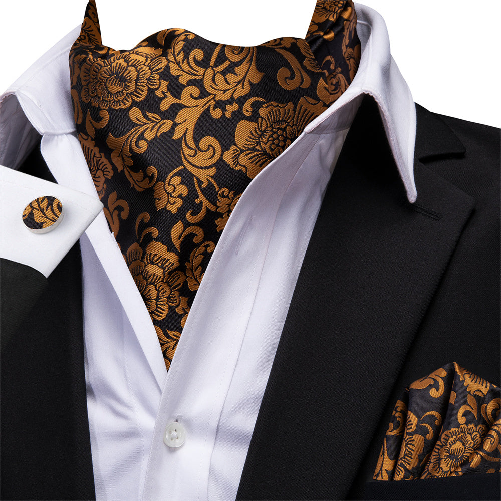 GentCrest Black Floral Ascot - Image 2