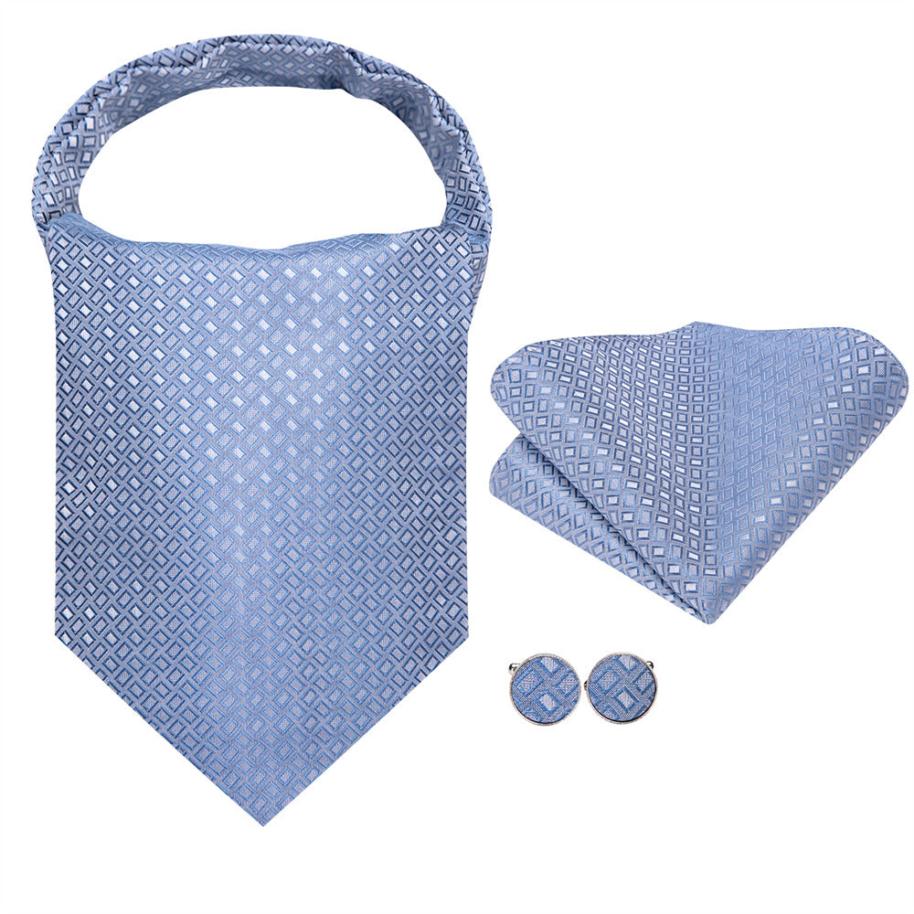 GentCrest Blue Plaid Ascot - Image 5