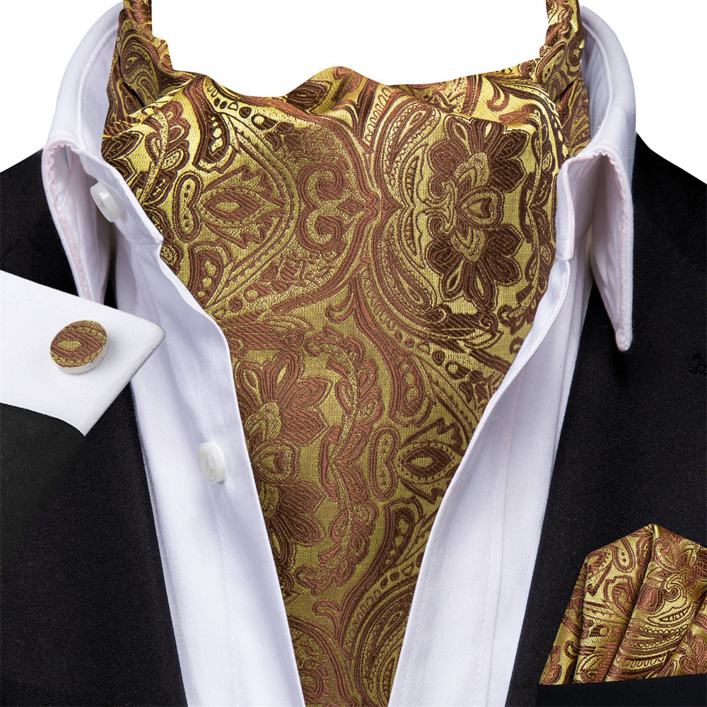 GentCrest Gold Floral Ascot - Image 1