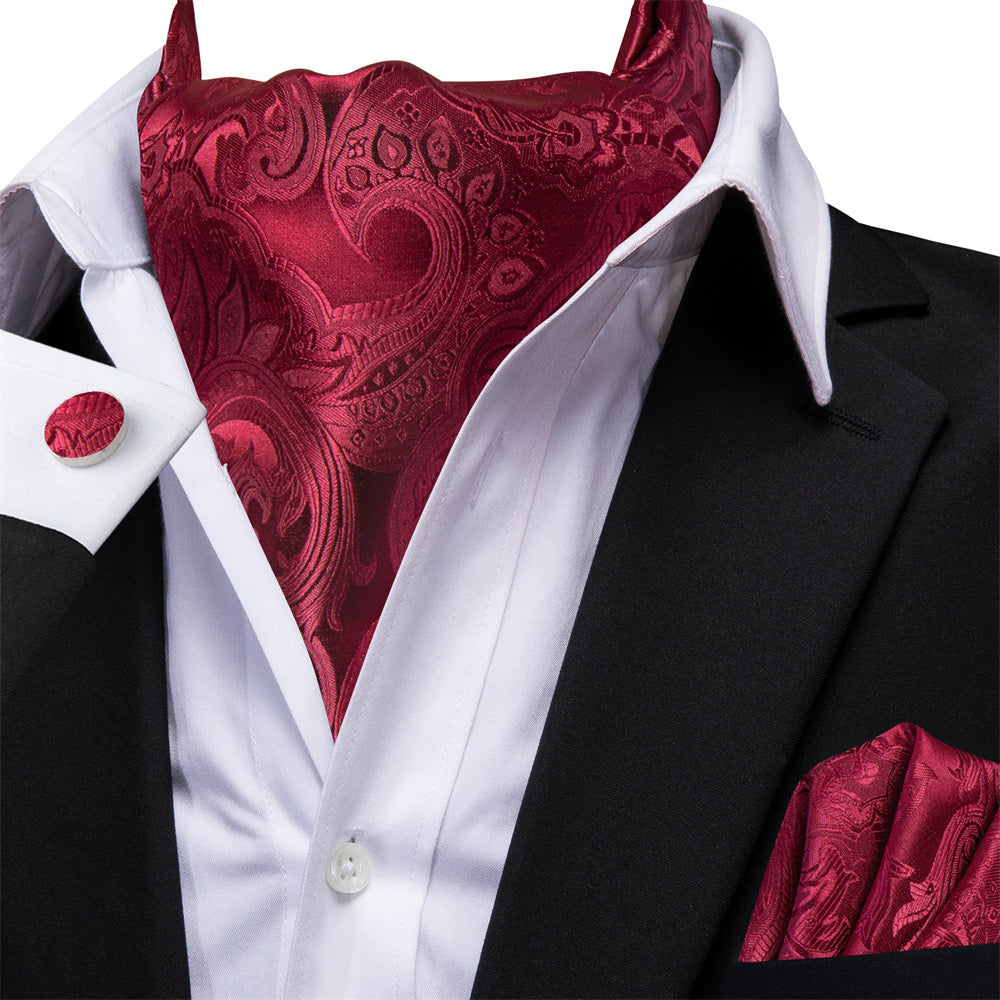 GentCrest Red Paisley Ascot - Image 2