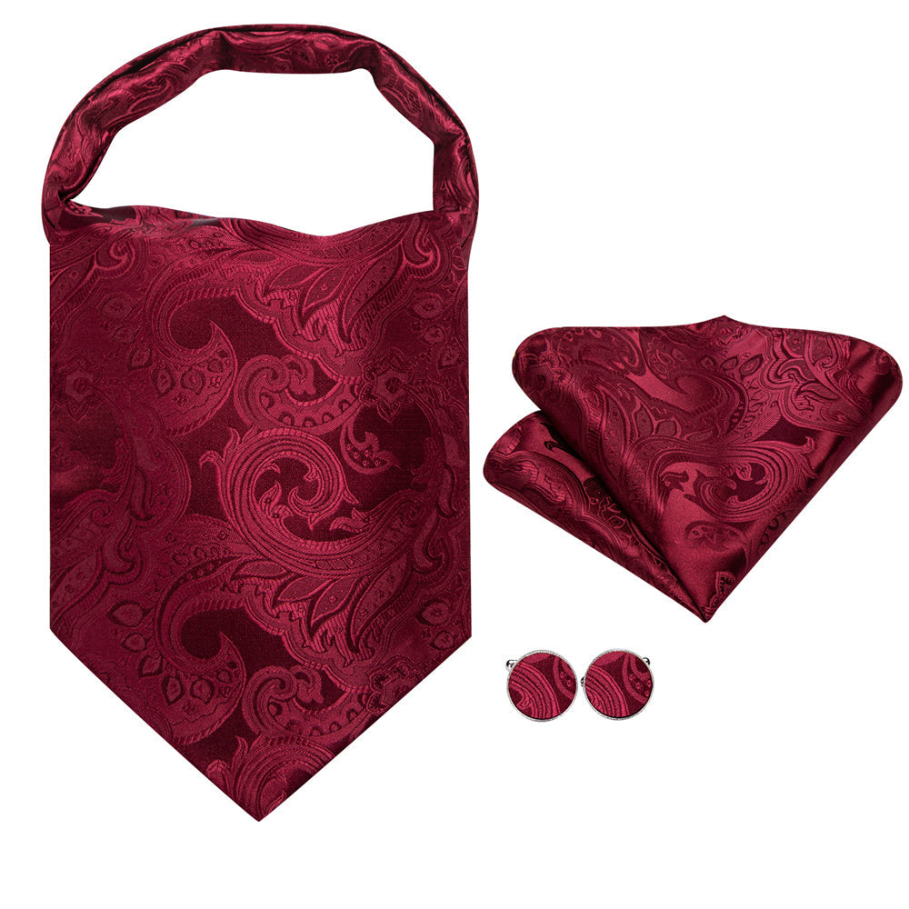 GentCrest Red Paisley Ascot - Image 5