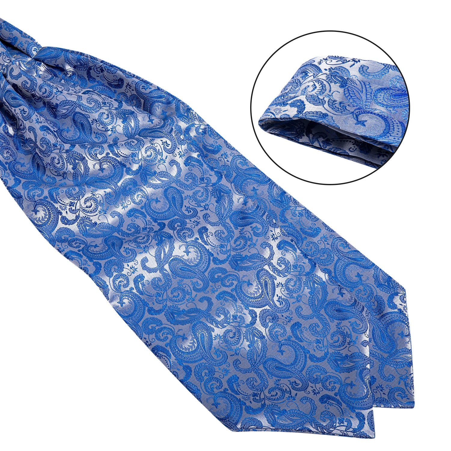 GentCrest Blue Paisley Ascot - Image 5