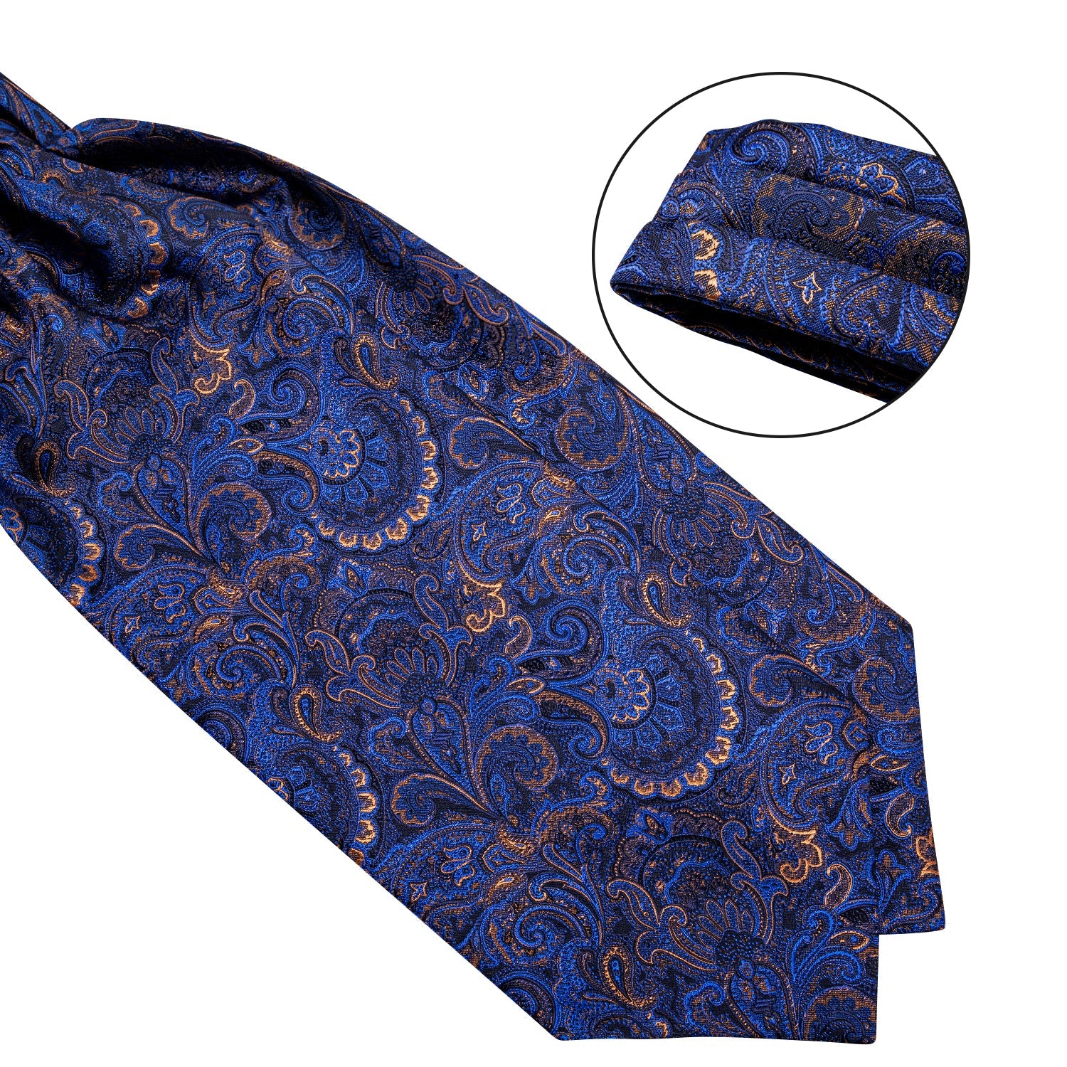 GentCrest Blue Paisley Ascot - Image 4
