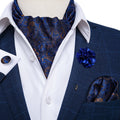 GentCrest Blue Paisley Ascot - Image 1