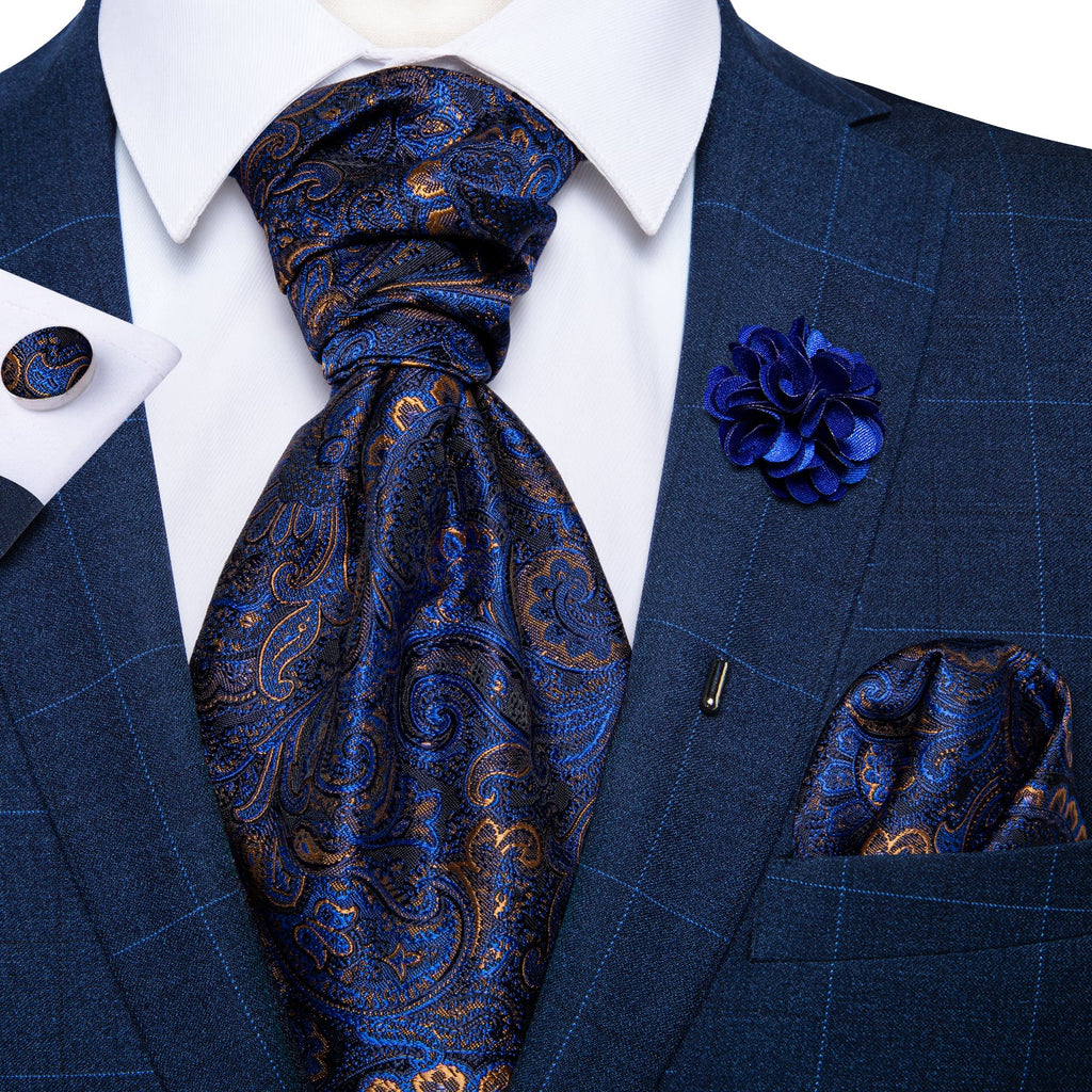 GentCrest Blue Paisley Ascot - Image 2