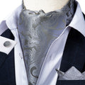 GentCrest Grey Paisley Ascot - Image 1