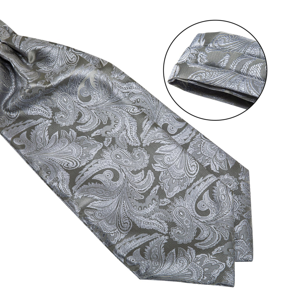GentCrest Grey Paisley Ascot - Image 4