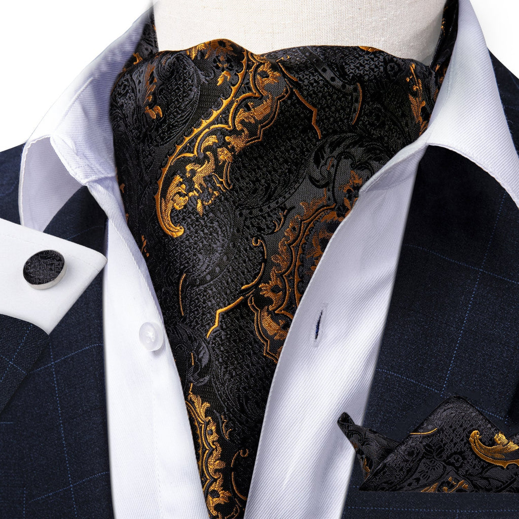 GentCrest Black Paisley Ascot - Image 2