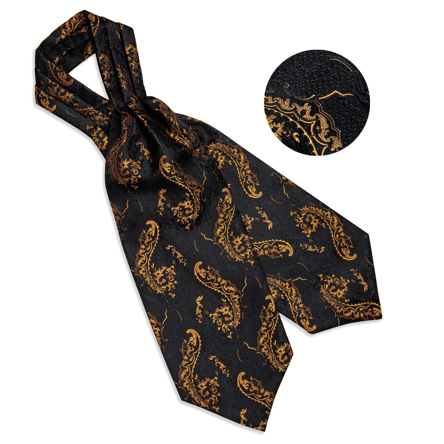 GentCrest Black Paisley Ascot - Image 4