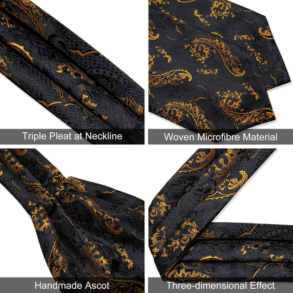 GentCrest Black Paisley Ascot - Image 5