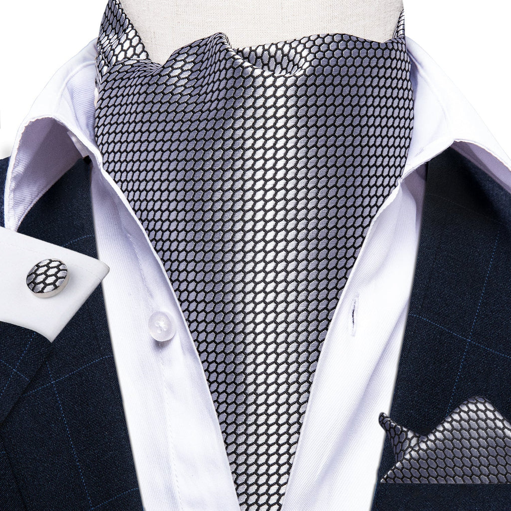 GentCrest Grey Solid Ascot - Image 1