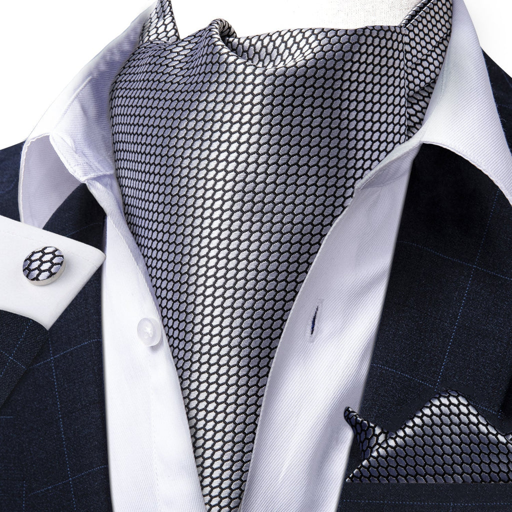 GentCrest Grey Solid Ascot - Image 2