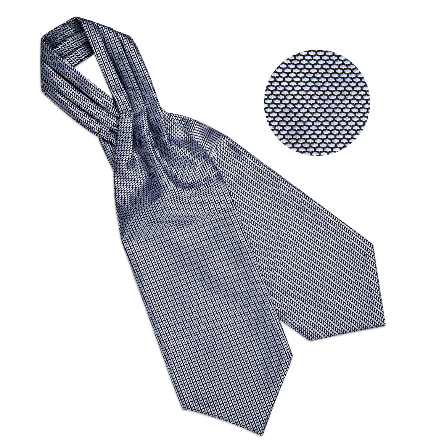 GentCrest Grey Solid Ascot - Image 4