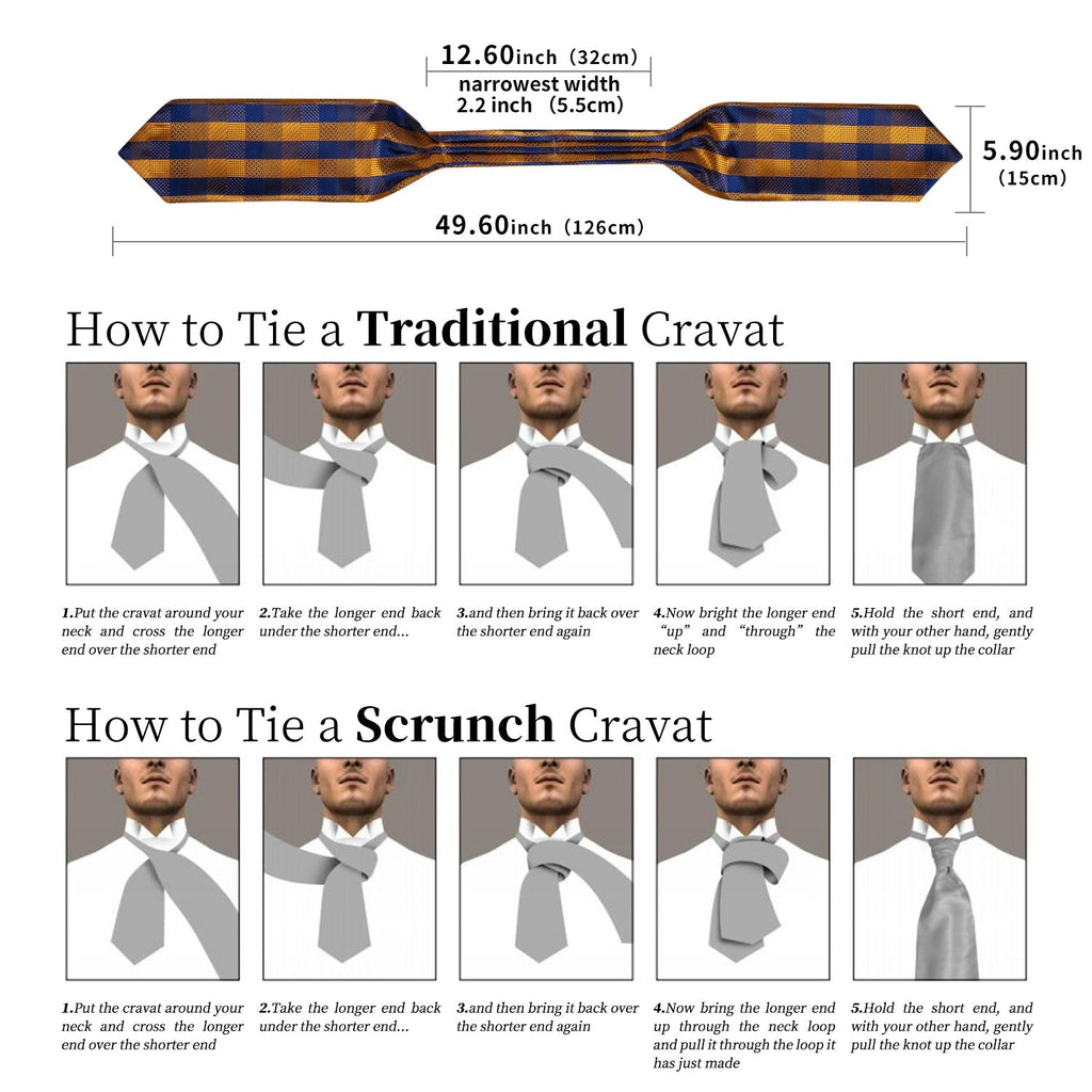 GentCrest Blue Striped Ascot - Image 7
