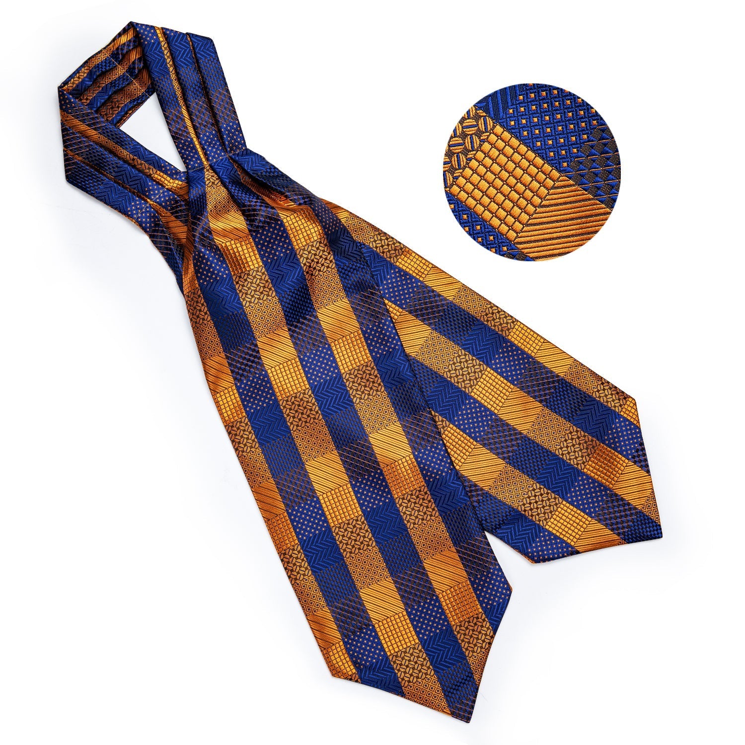 GentCrest Blue Striped Ascot - Image 4
