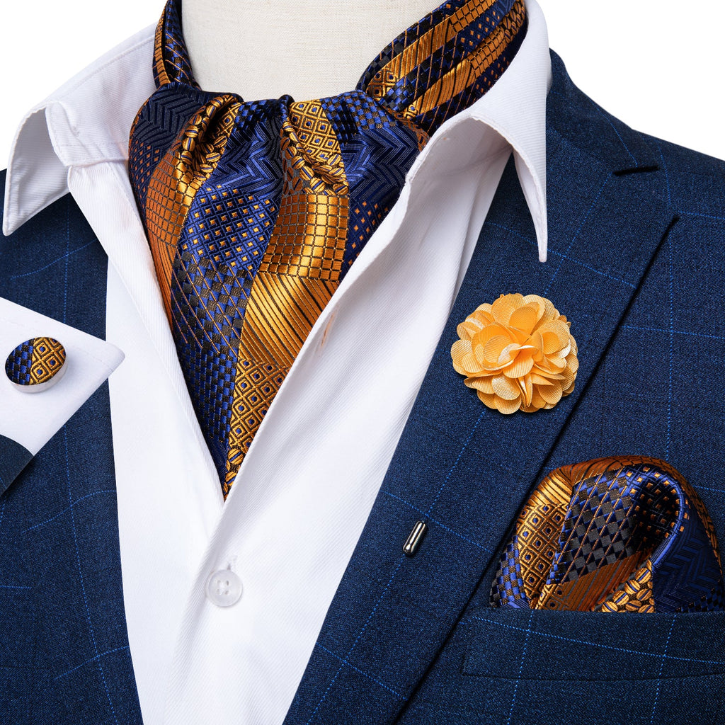 GentCrest Blue Striped Ascot - Image 4